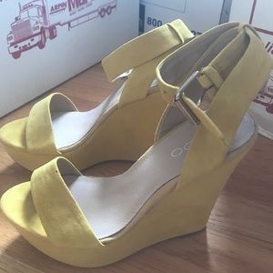 Aldo, sz39, suede platform sandals, ankle strap